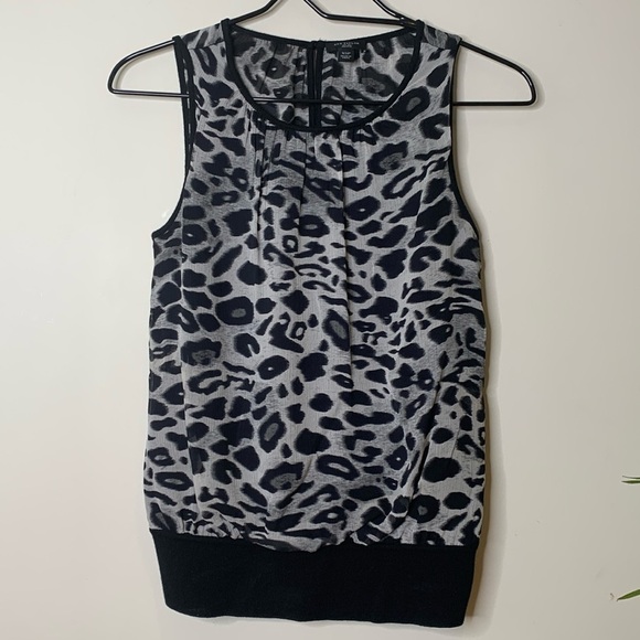 Ann Taylor | Leopard Print Silk & Merino Wool  Lightweight Camisole Top XSP - Picture 1 of 16